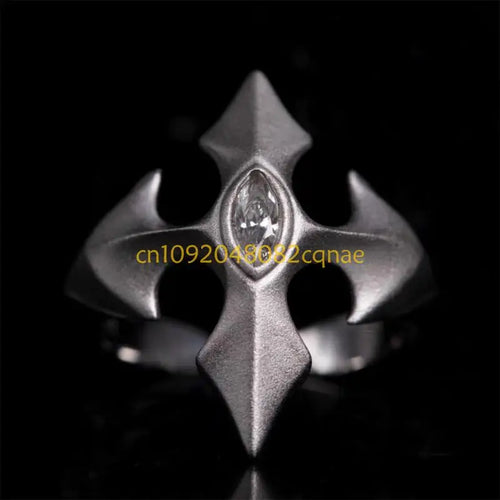 Adjustable Gothic Cross Ring