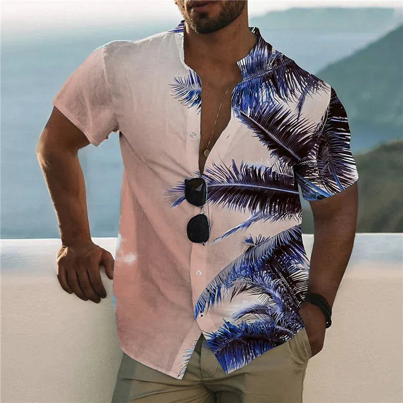 Summer Coconut Shirt 3d Printed Men's Hawaiian Shirt Beach Short Sleeve Fashion Casual Holiday Top T-shirt Men's Shirt Camisa