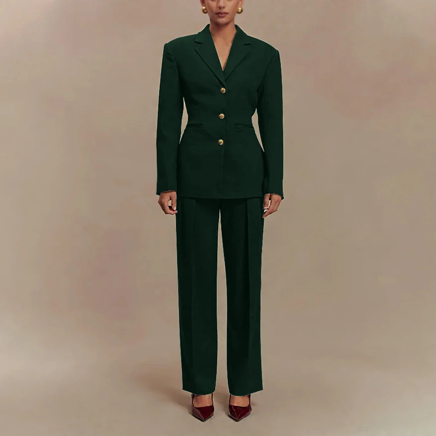 2025 Slim Fit Women Suit Customized Single-breasted Notch Lapel 2Pieces(Jacket+Pants) Business Office Lady Stretch Set