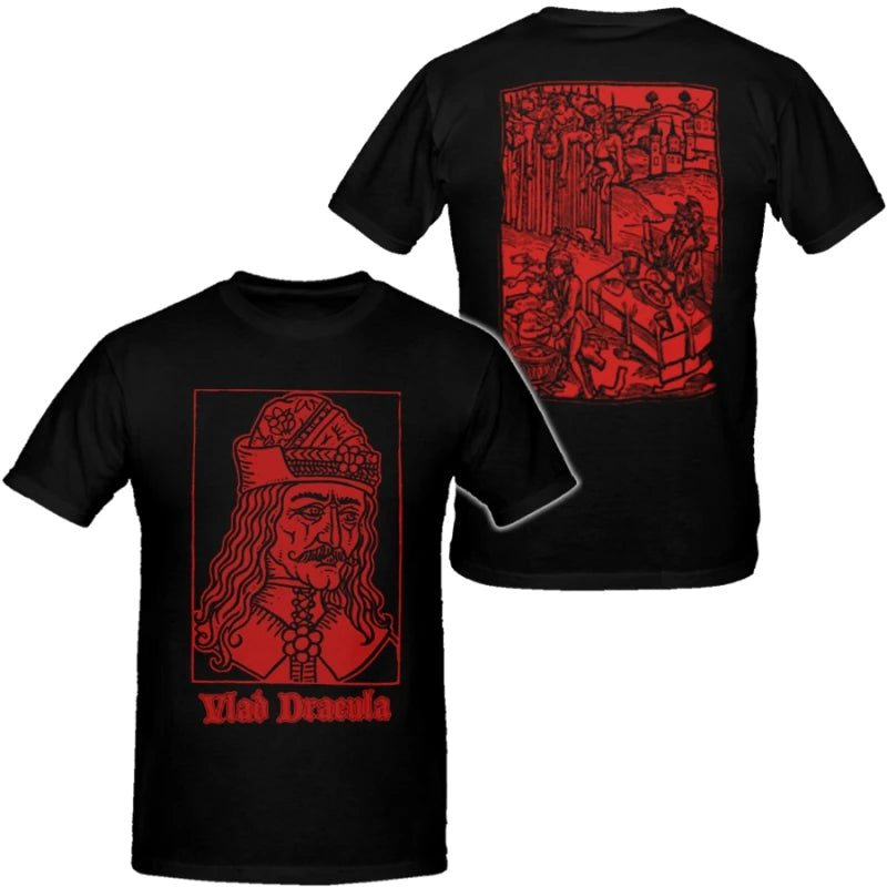Vlad Tepes Style Band Men Hip Hop Heavy Metal Tshirts Cotton Shirt Unisex Summer Short Sleeve Fashion Brand Tee Retro Tops