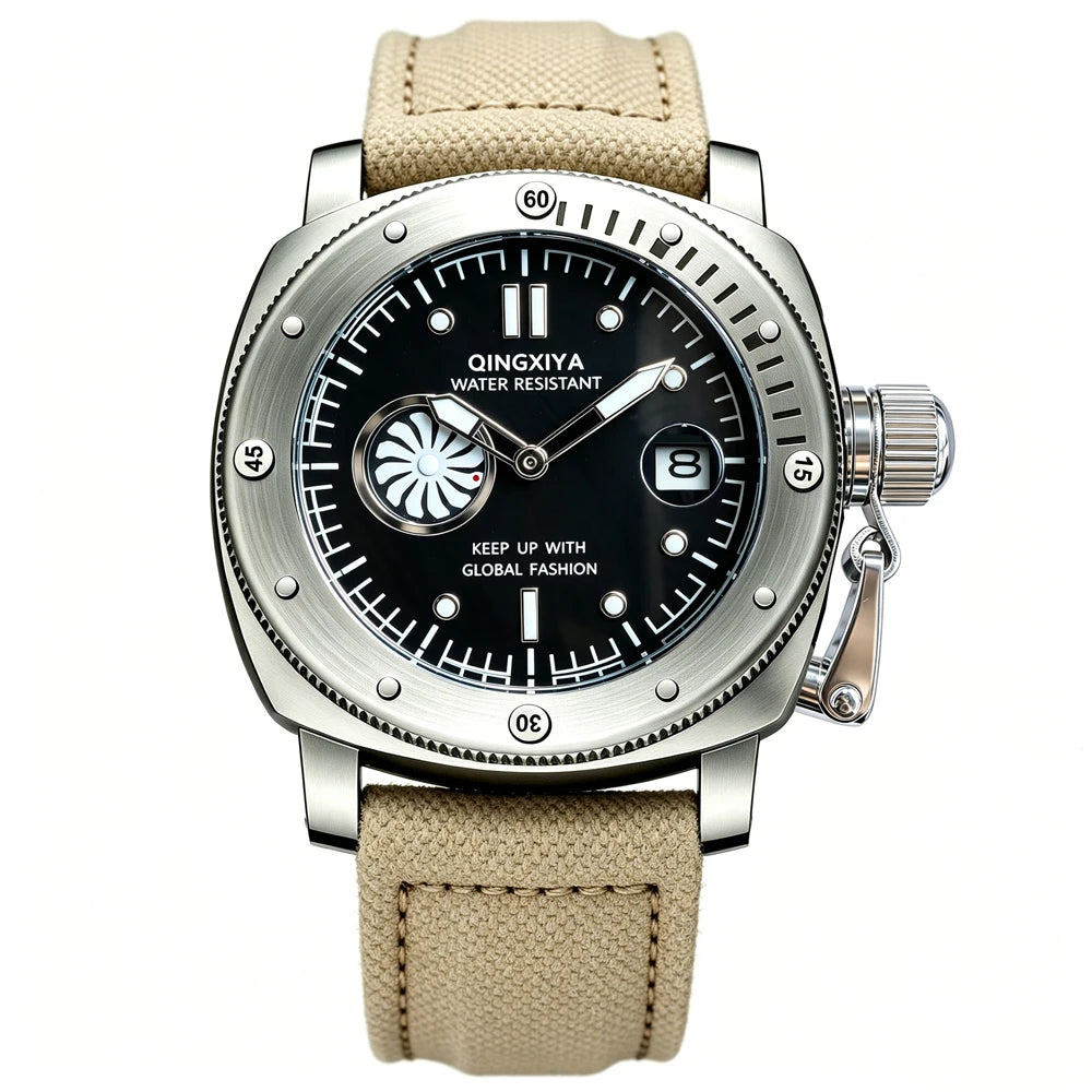 QINGXIYA Luxury Fashion Man Quartz Watch Luminous Waterproof Date Sport Watches For Men Canvas Strap Business Men's Clock Reloj
