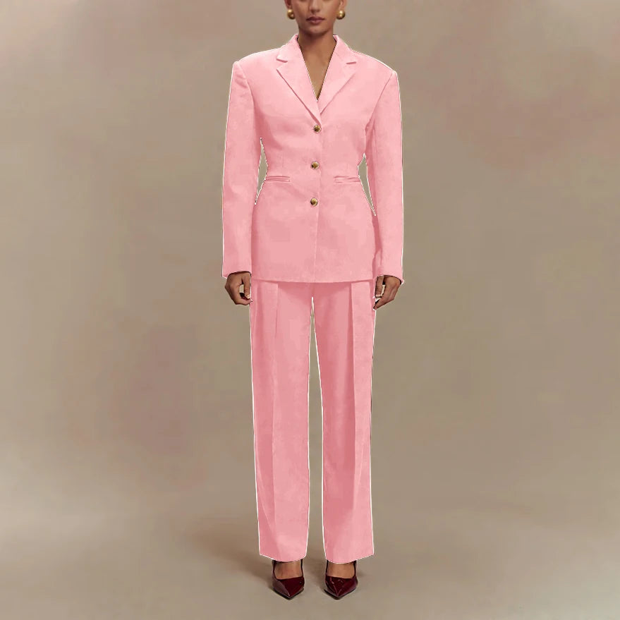 2025 Slim Fit Women Suit Customized Single-breasted Notch Lapel 2Pieces(Jacket+Pants) Business Office Lady Stretch Set