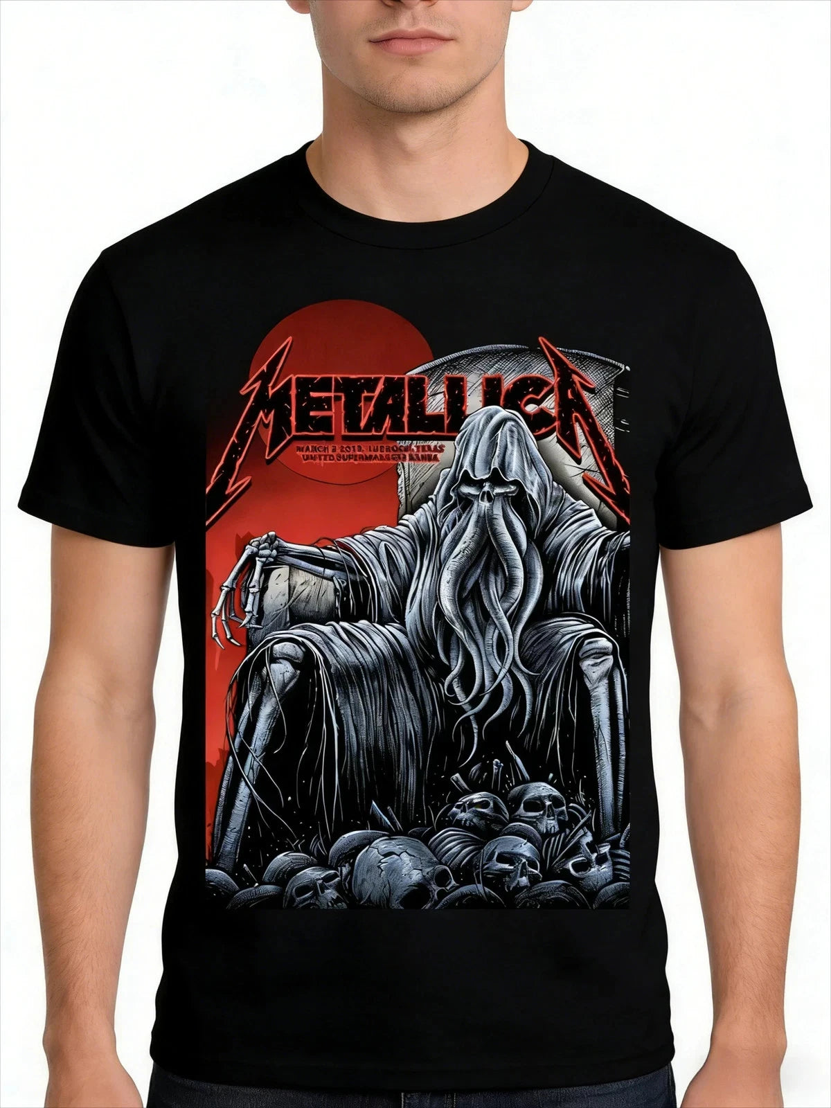 Metallica Band T-Shirt Cotton Graphic Tee Men Women Summer Streetwear Top
