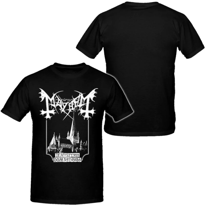 Mayhem Style Band Mens Hip Hop Heavy Metal Tshirts Cotton Shirt Unisex Summer Short Sleeve Fashion Brand Tee Vintage Tops