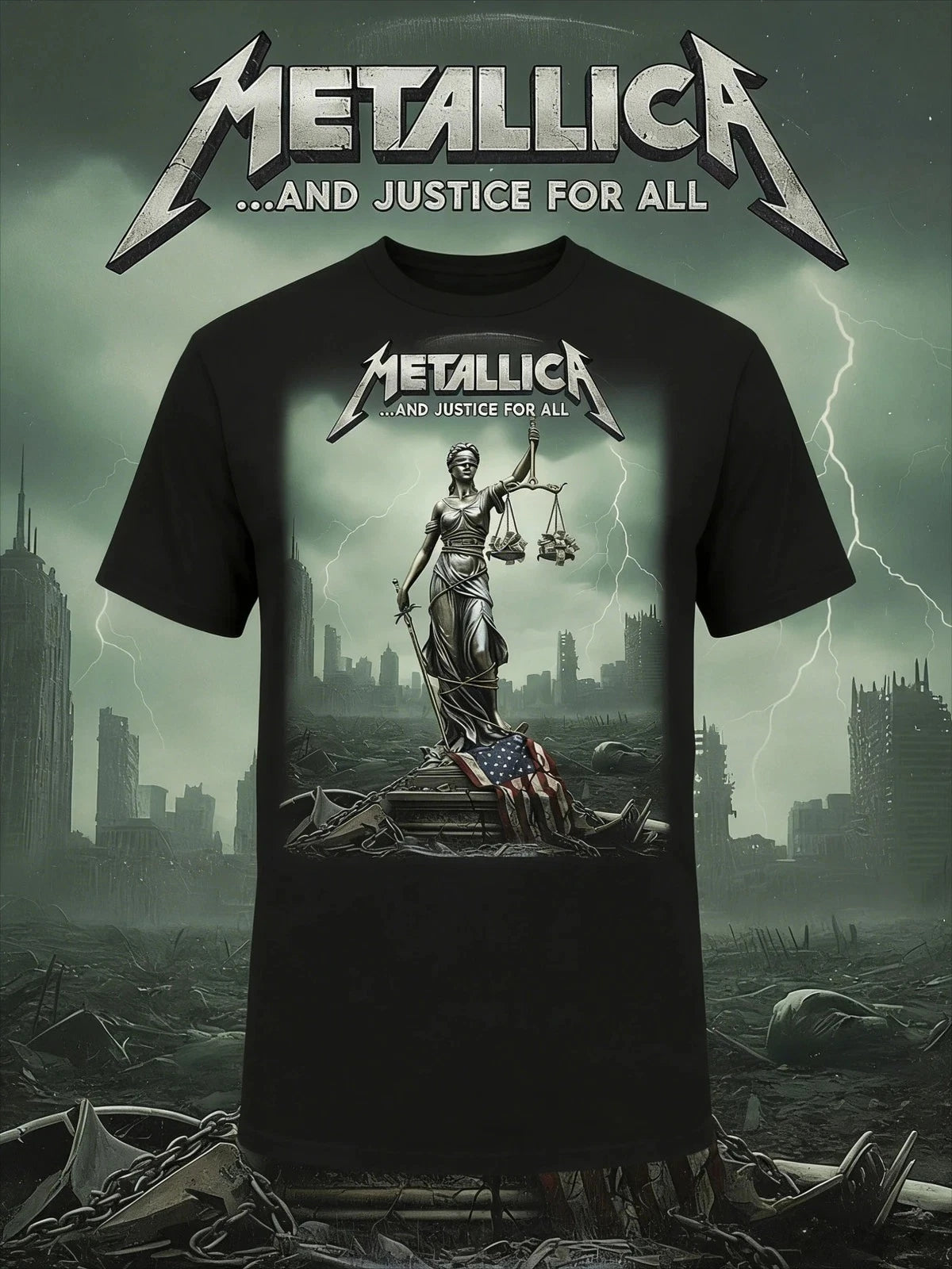 Metallica Band T-Shirt Cotton Graphic Tee Men Women Summer Streetwear Top