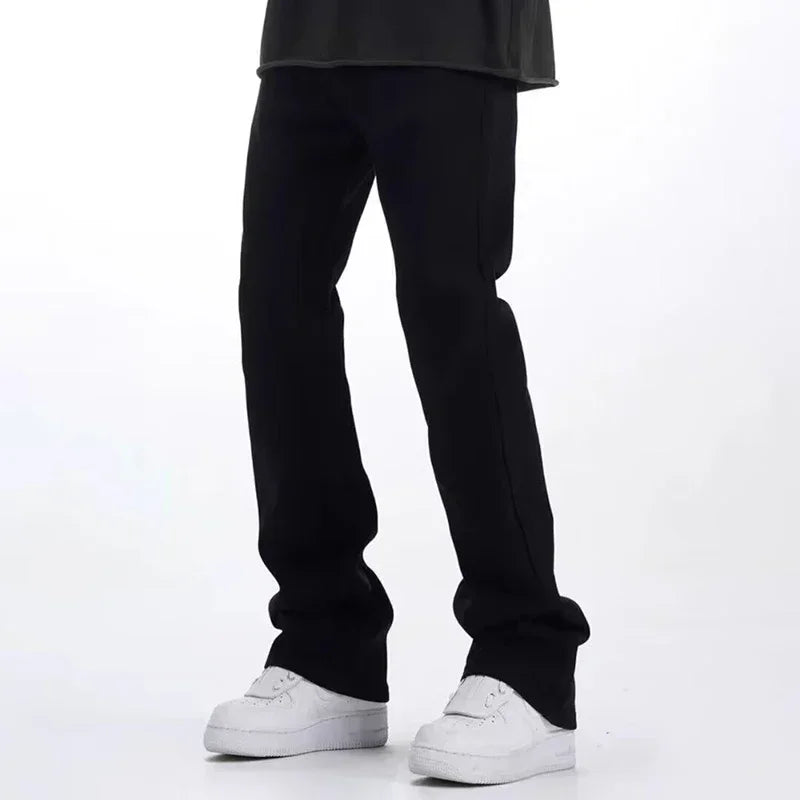 Man Loose Straight Leg Bootcut Jeans Spring Summer New Male American Style Casual Denim Pants Fashion Classic Black Trousers