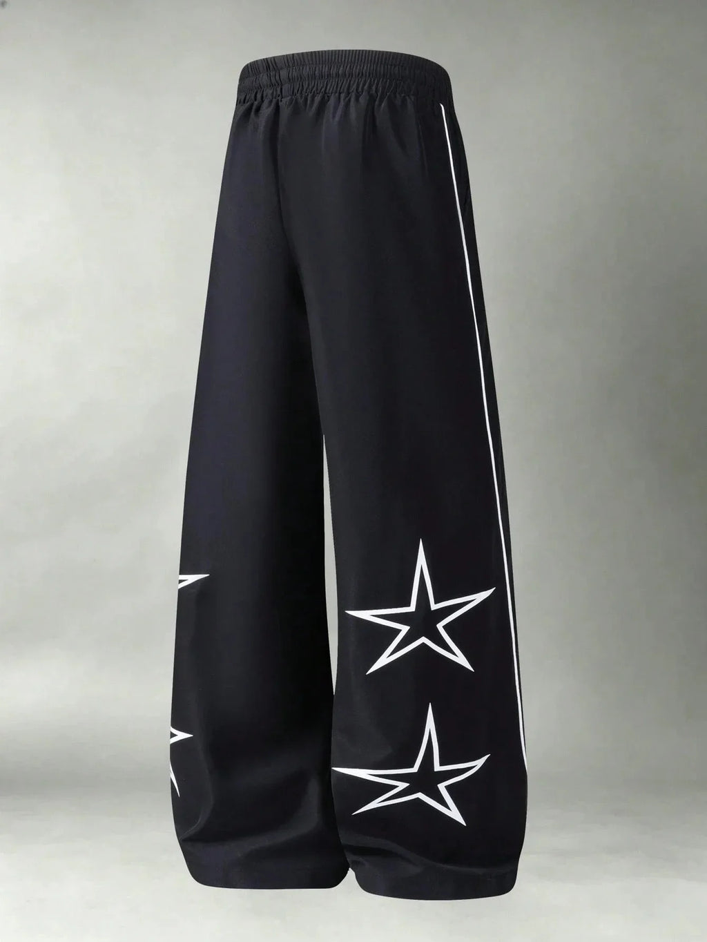 Y2K Star Printed Wide Leg Pants with European and American Hip-hop Street Style, Loose Hanging Casual Quick Drying Sports Pants