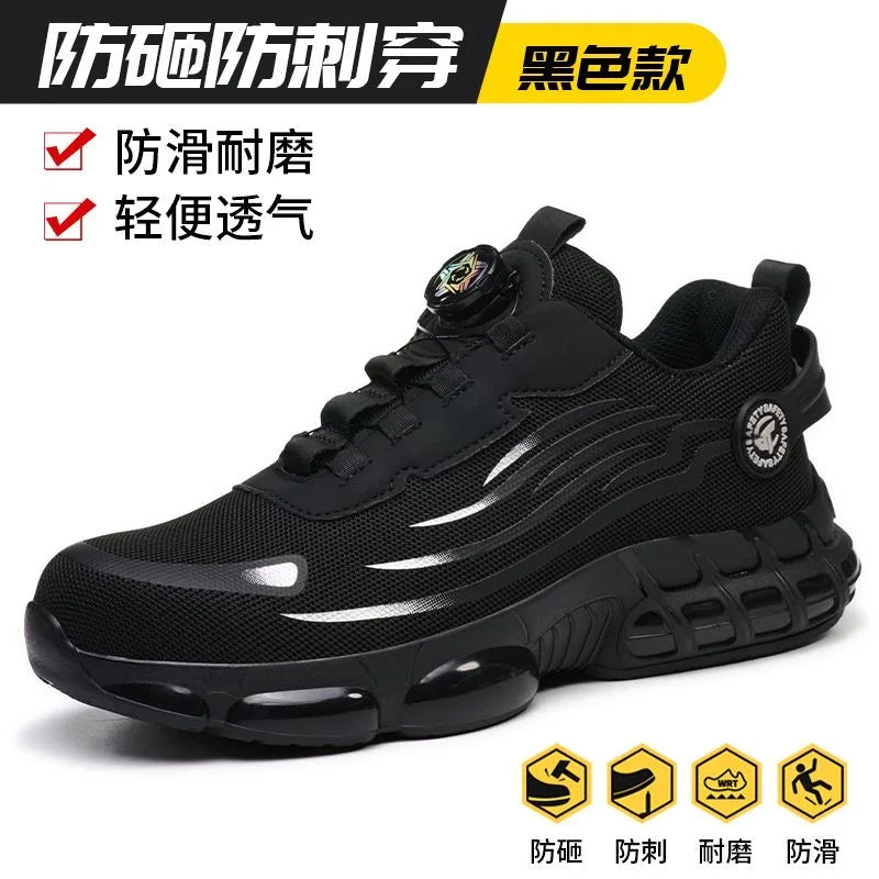 Sizes 36-48 Safety Shoes Steel Toe Smash Puncture Proof Workwear Shoes for Men Sneakers Anti-slip Zapatos De Seguridad De Hombre