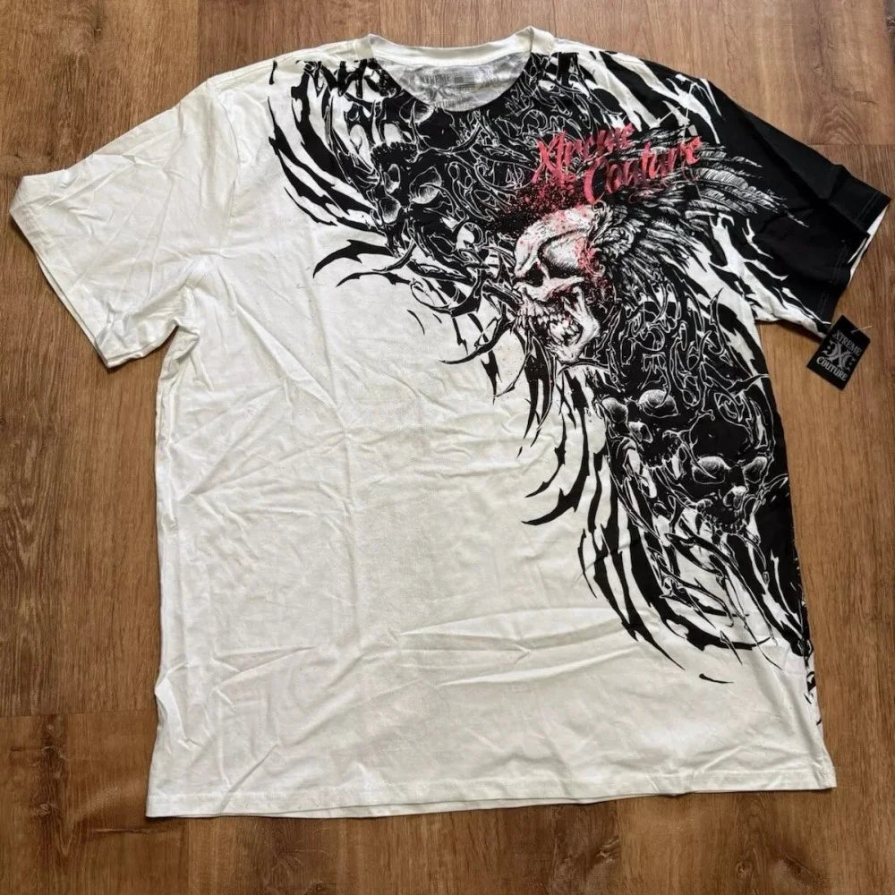 Fashion Y2k T-Shirt Men Medieval Vintage Skull 3D Printed Short Sleeve Hip Hop Street Style Round Neck Tee Summer Men's Clothing