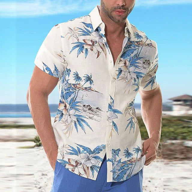 Summer Coconut Shirt 3d Printed Men's Hawaiian Shirt Beach Short Sleeve Fashion Casual Holiday Top T-shirt Men's Shirt Camisa