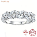 Newshe D Color VVS1 Moissanite Rings for Women 925 Sterling Silver Wedding Bands Marquise Eternity Stackable Promise Ring