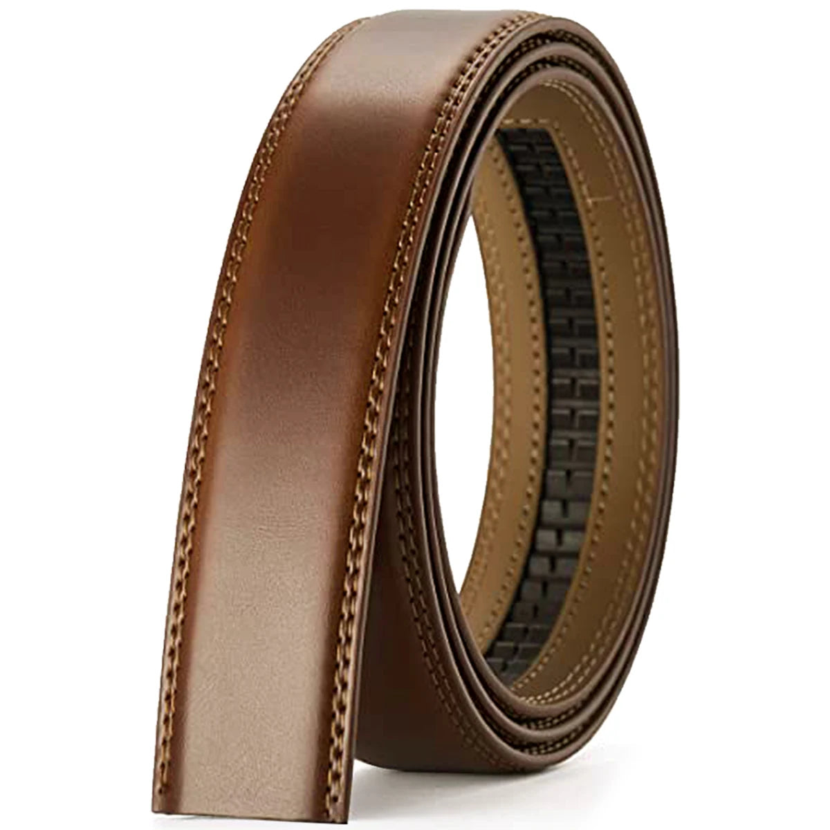 DOOPAI Mens Leather Belt  Automatic Genuine Leather Belts Leisure Fashion Ratchet Belts for Men Pants Waistband Ремень