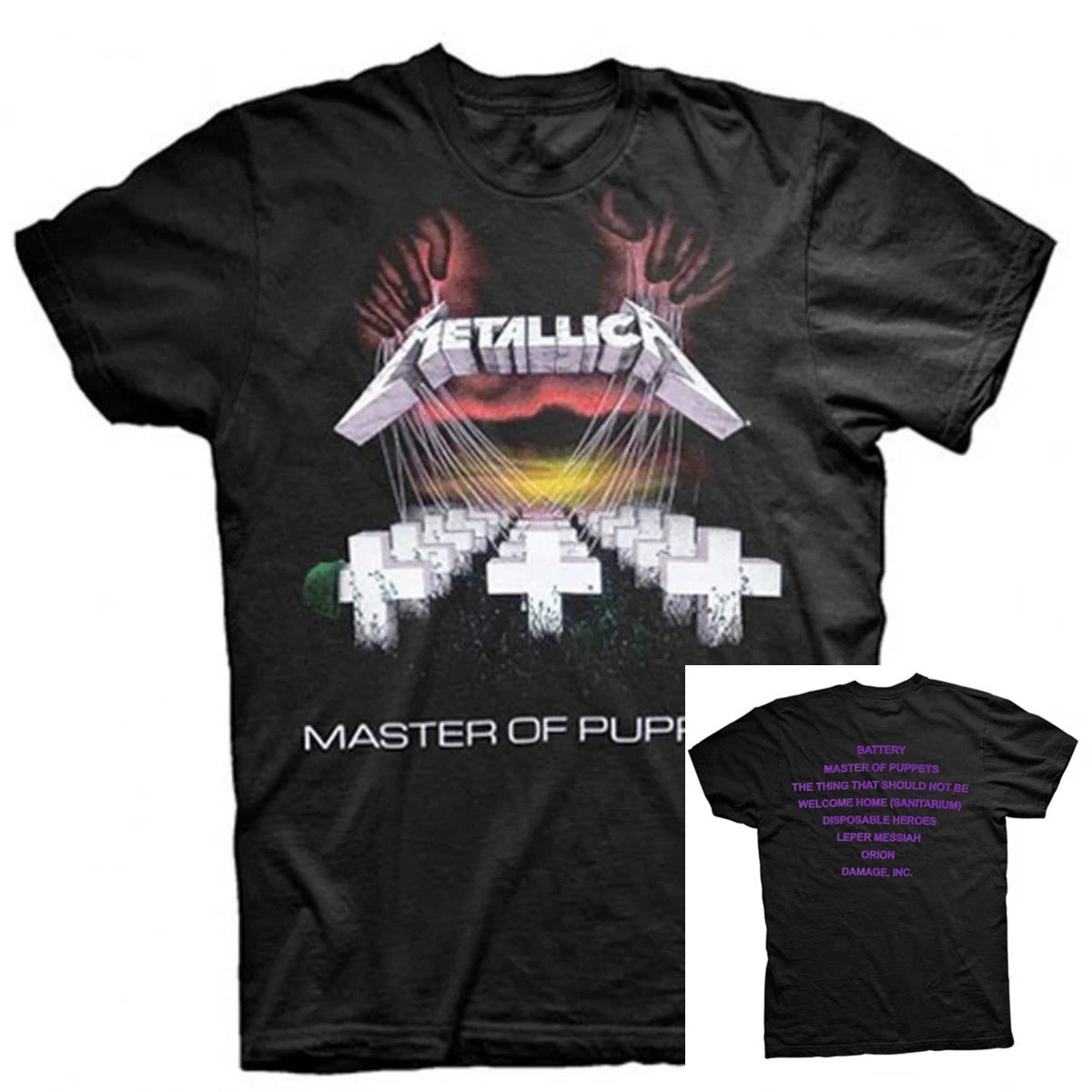 Metallica 40th Anniversary Songs Logo Band T-Shirt Cotton Graphic Tee Men Women Summer Streetwear Top