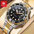 OLEVS Men's Watches Classic Luxury Fine Steel Strap Big Date Original Quartz Wristwatch for Man Waterproof Luminous Trend Dress
