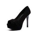 2025 Platform Shoes Woman Peep Toe 12CM Fashion High Heels 34-40 Pumps Sexy Nude Women Shoes High Heels Wedding Bridal Shoes