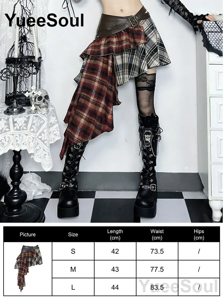 Gothic Women Skirts Black High Waist Pleated Skirts 2026 New Y2K Party Club Punk Goth Dark Grunge Lolita Halloween Mini Skirt