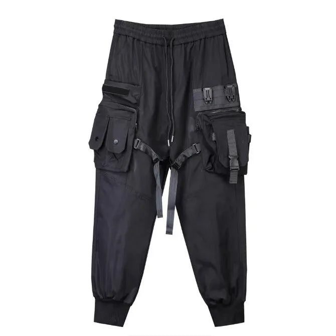 2026 Outdoor Tactical Punk Cargo Pants Multi-pockets Paratrooper Techwear Pants Man High Street Hip Hop Trousers
