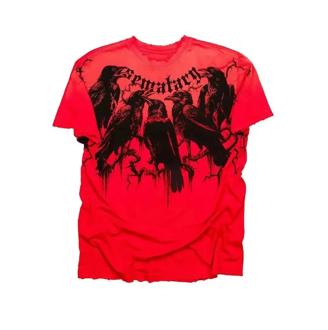 Y2K Skeleton US Dollar Street Trendy Brand T-Shirt Cotton Graphic Tee Men Women Summer Streetwear