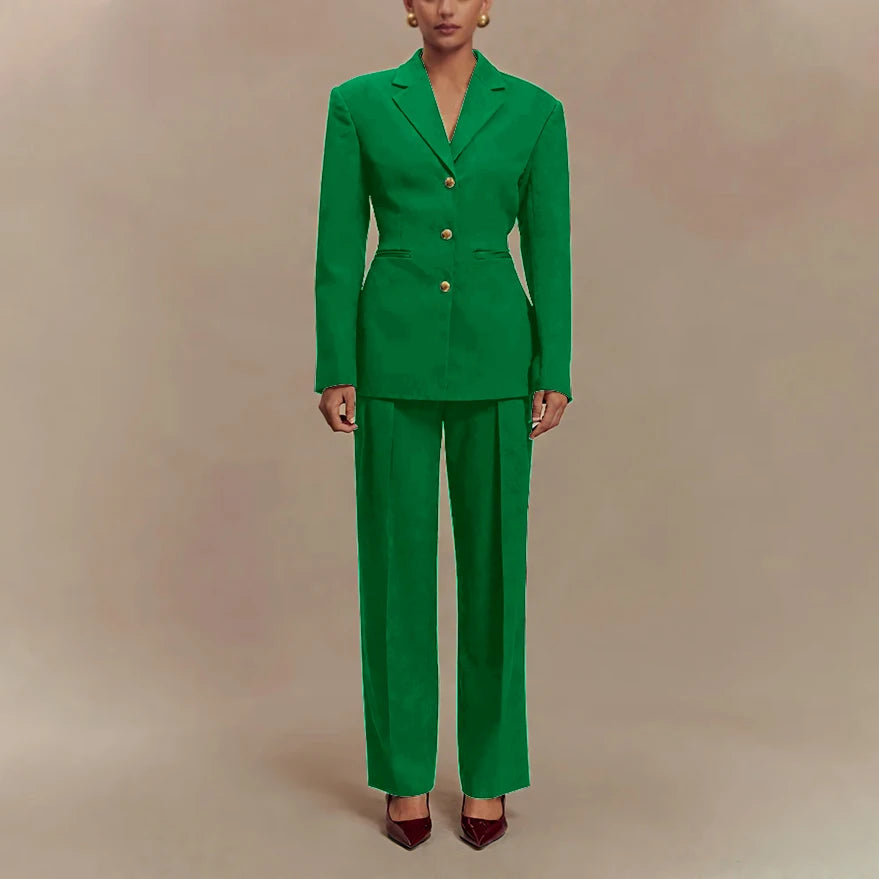 2025 Slim Fit Women Suit Customized Single-breasted Notch Lapel 2Pieces(Jacket+Pants) Business Office Lady Stretch Set