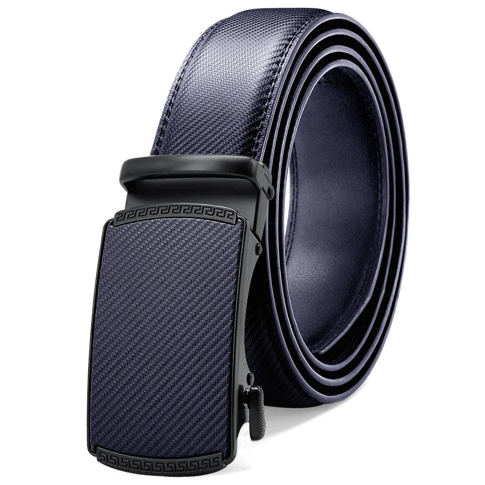 DOOPAI Mens Leather Belt  Automatic Genuine Leather Belts Leisure Fashion Ratchet Belts for Men Pants Waistband Ремень