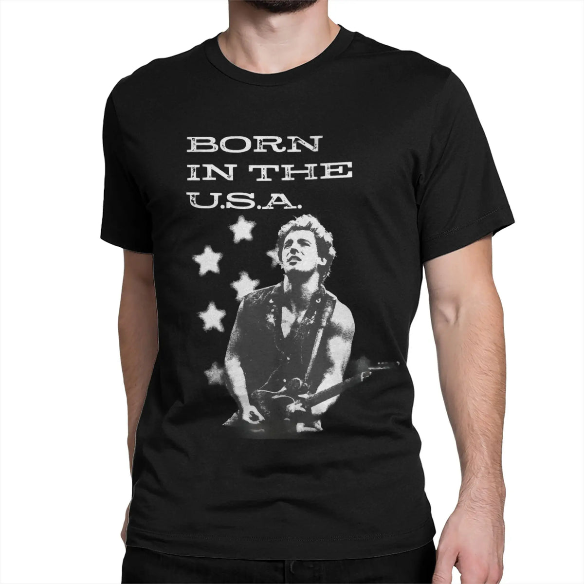 Bruce Heavy Metal T-Shirt for Men Women Springsteen Awesome Pure Cotton Tee Shirt Round Collar Short Sleeve T Shirts Summer Tops