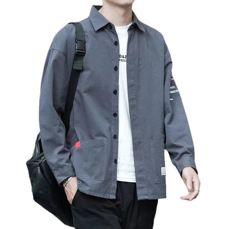 Men's Work Shirt Casual Long Sleeve Spring Summer Construction Site Wear Resistant Dirt Proof Sun Protection Outerwear