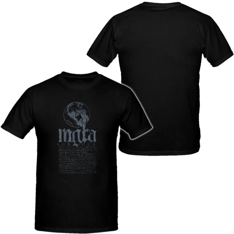 Mgla Band Mens Hip Hop Heavy Metal Tshirts Cotton Shirt Unisex Summer Short Sleeve Fashion Brand Tee Vintage Tops