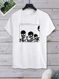 HOT SALE All Saints' Day Style Skull Pattern Men's T-shirt Street Rock Hip-hop Streetwear Grenoble Heavy Metal Rock Top Clothing