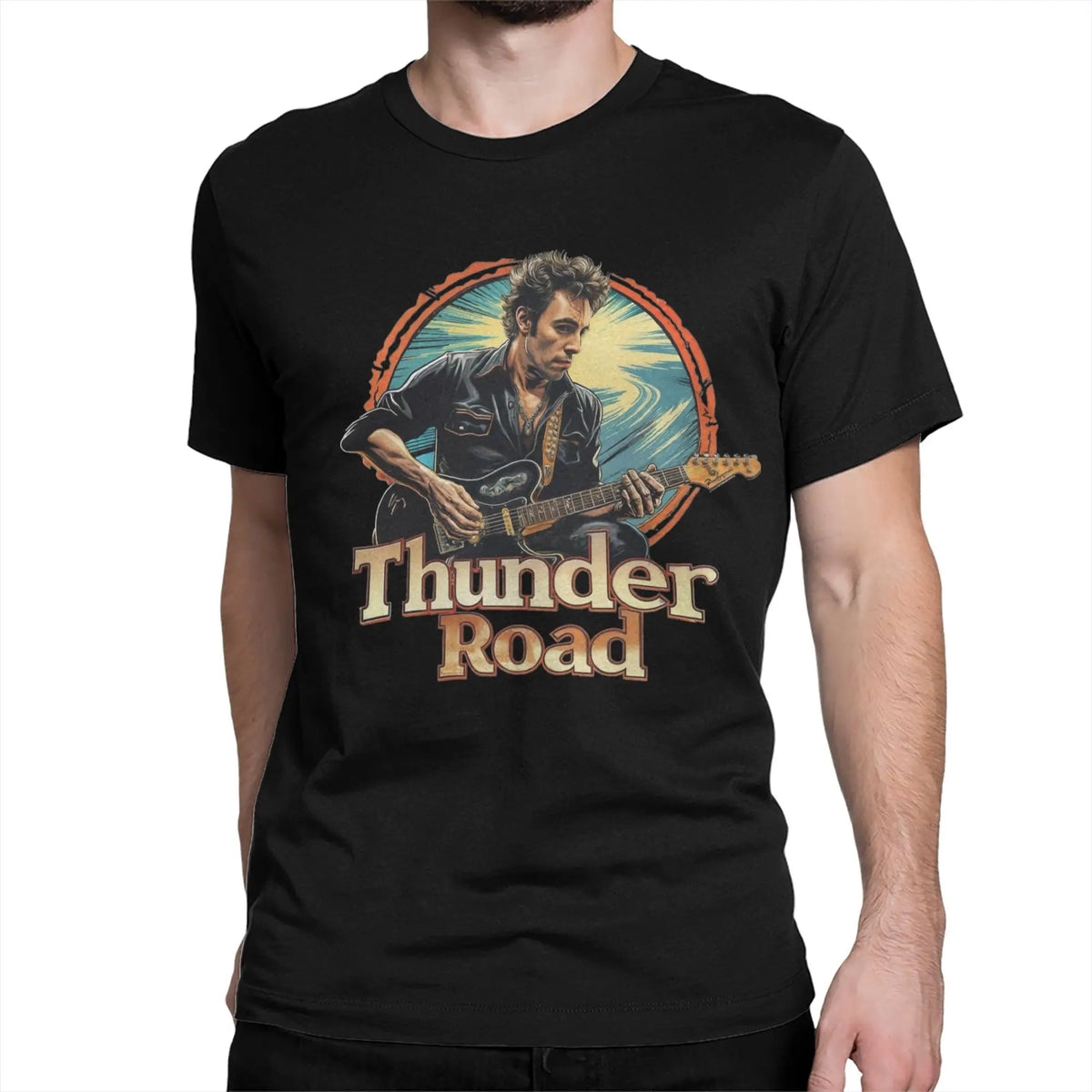 Bruce Heavy Metal T-Shirt for Men Women Springsteen Awesome Pure Cotton Tee Shirt Round Collar Short Sleeve T Shirts Summer Tops