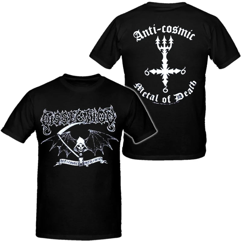 Dissection Band Mens Hip Hop Heavy Metal Tshirts Cotton Shirt Unisex Summer Short Sleeve Fashion Brand Tee Vintage Tops