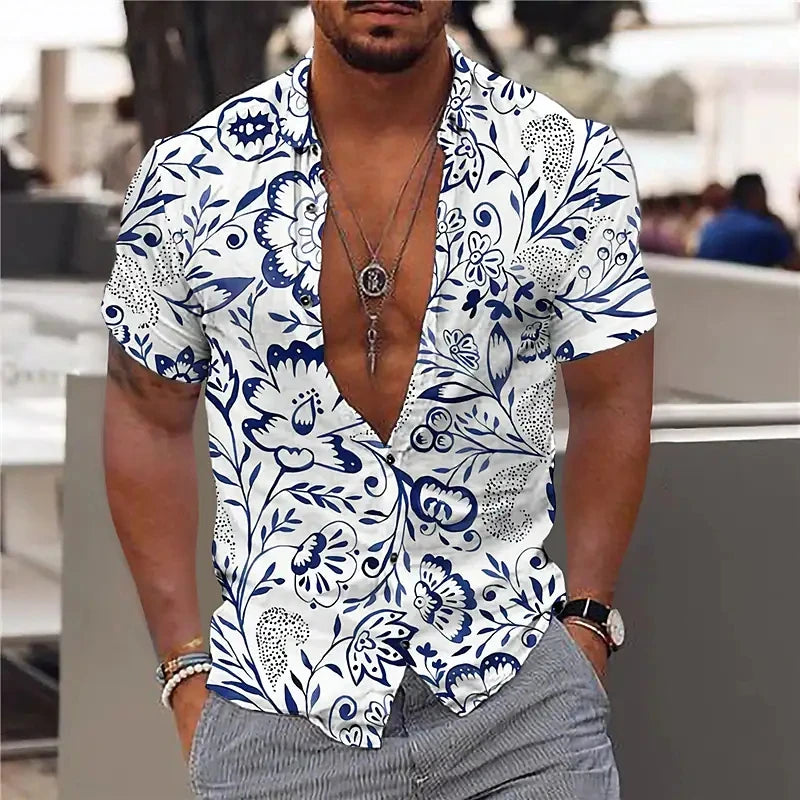 Summer Coconut Shirt 3d Printed Men's Hawaiian Shirt Beach Short Sleeve Fashion Casual Holiday Top T-shirt Men's Shirt Camisa