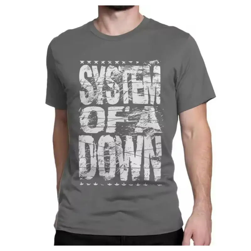 Novelty Rock Heavy Metal Band T-Shirt Men Women's O Neck Pure Cotton T Shirts System of A Downs SOAD Tee Shirt 3XL Tops