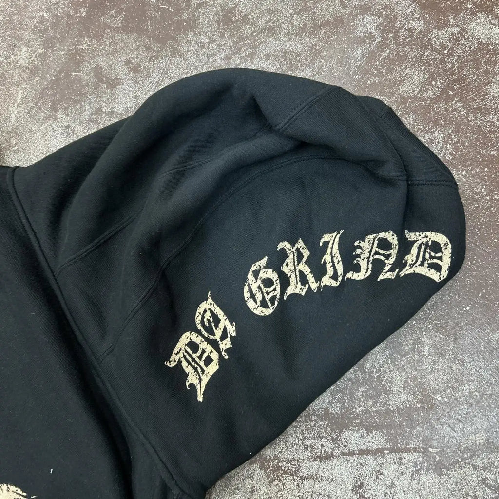 Y2K Street Gothic Hoodie Punk Classic Retro Skull Print Zipper Hip Hop Leisure Sweater New Personality Hoodie Street Wear