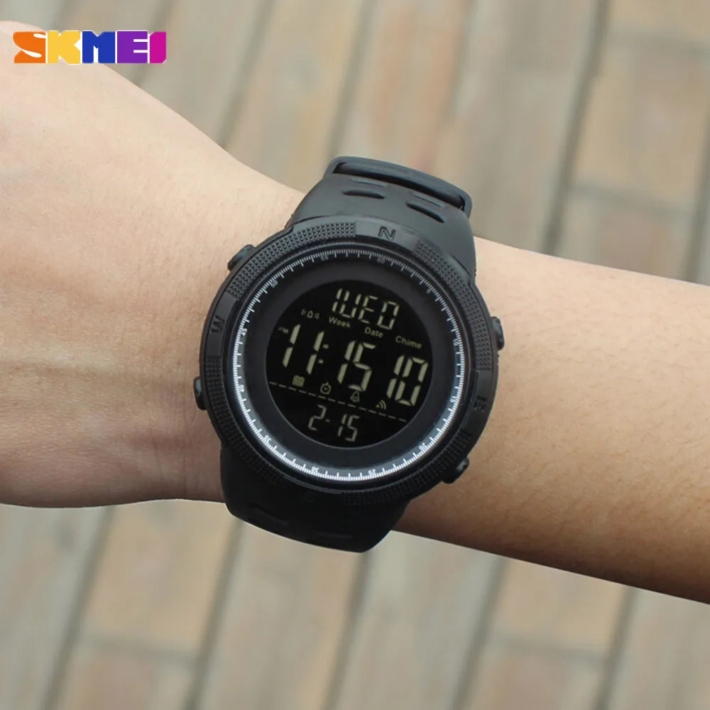 SKMEI 1251 Sports Digital Watch for Men Waterproof Electronic Countdown Mens Wristwatches Military Clock 1560 Reloj Hombre 1068
