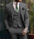 Latest 3 Pieces Sets Formal Slim Fit Men's Suit Elegant Groom Tuxedos Wedding Business Party Suits Notch Lapel Blazer MaleBlazer