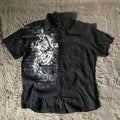 Y2K Black Affliction Retro T-Shirt Skull Holy Writ Letter Printing Tee Harajuku Fashion Goth Short Sleeves Tops Unisex