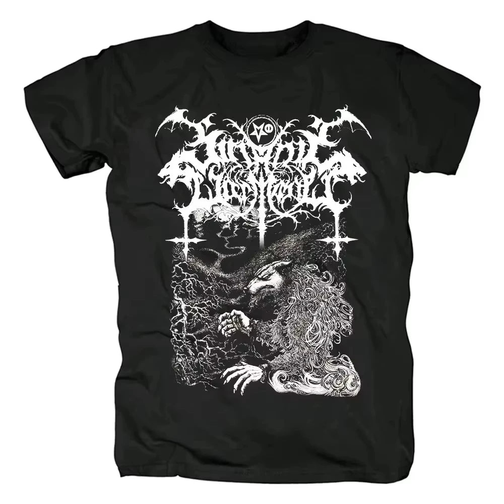 Black Heavy Metal Theme Winds Satanic Warmaster T-shirt Men Women Street Hip Hop Fashion Short Sleeve Cotton Casual Harajuku Tee