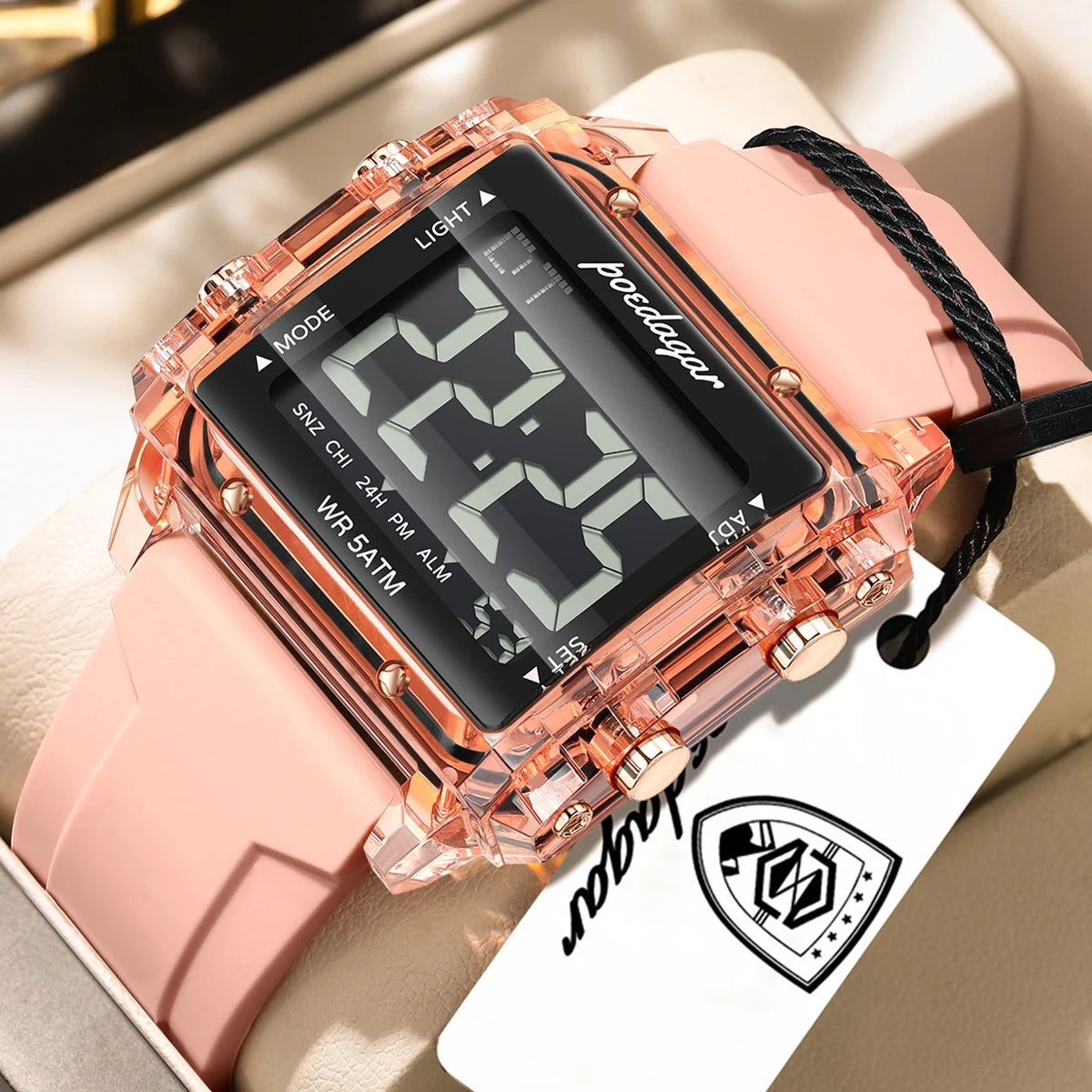 POEDAGAR Fashion Top Digital Men Watch Week Date Alarm Man Wristwatch Waterproof LED Electronic Sports Men's Watches Male Reloj