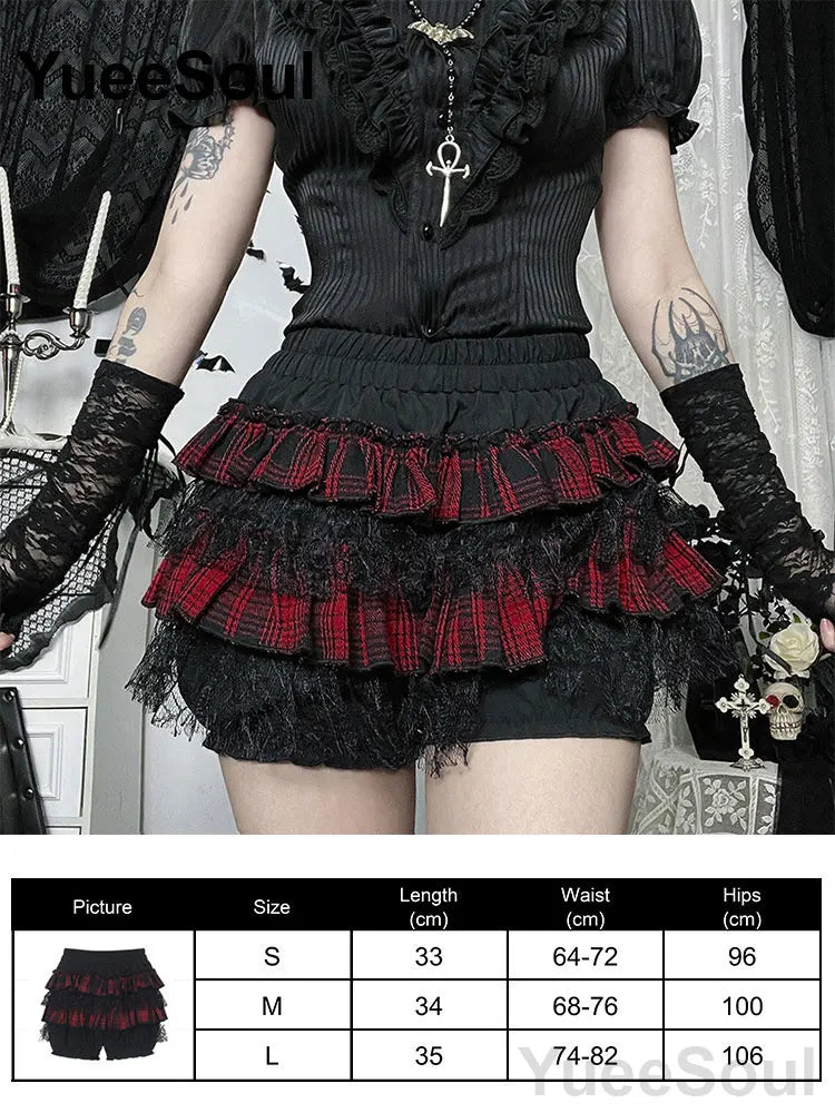 Gothic Women Skirts Black High Waist Pleated Skirts 2026 New Y2K Party Club Punk Goth Dark Grunge Lolita Halloween Mini Skirt